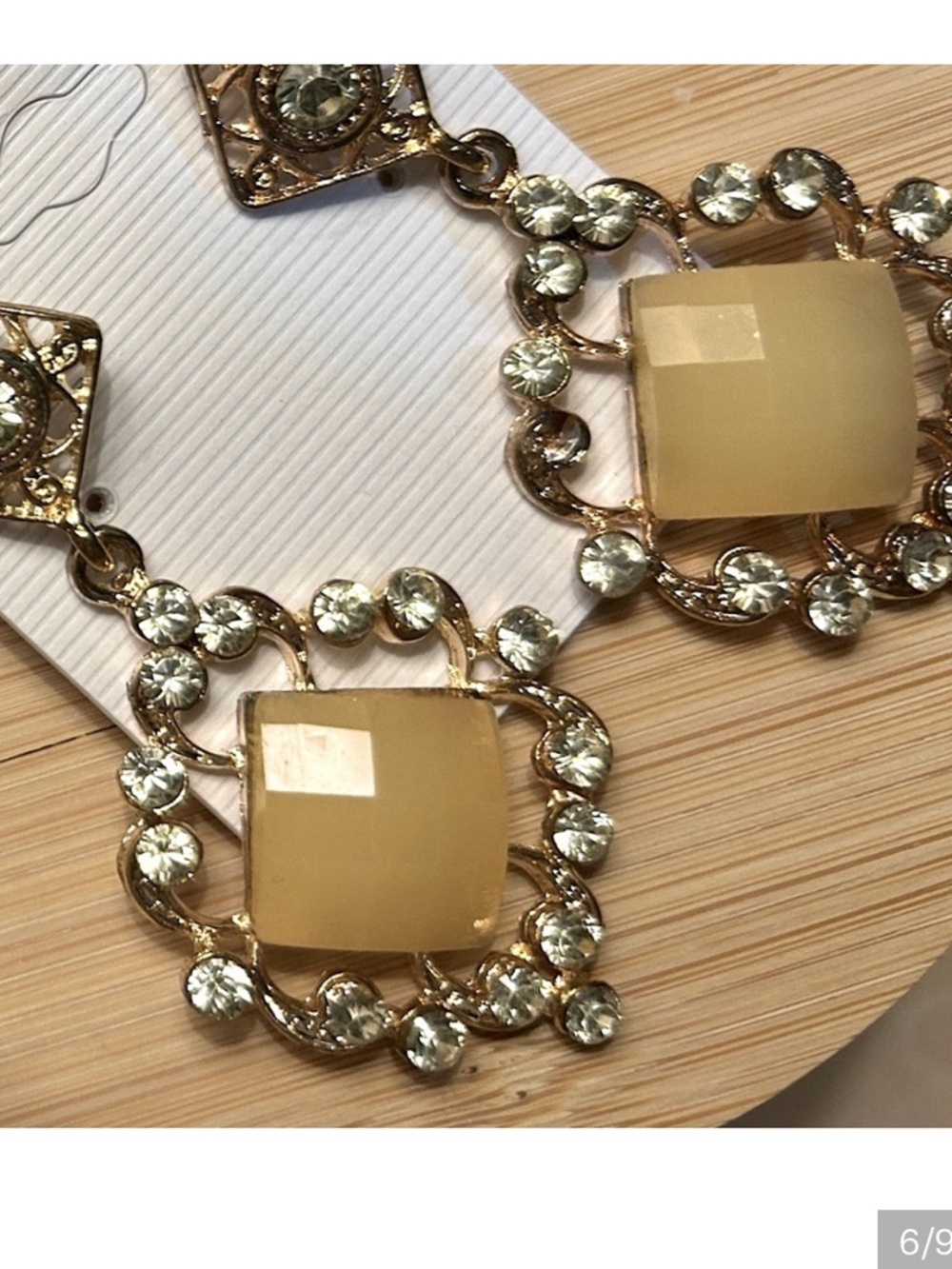 Elegant Gold and Yellow Earrings